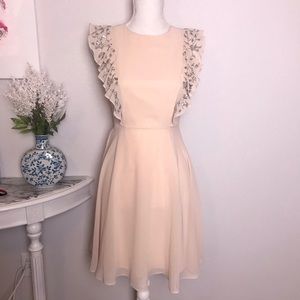ASOS Light Pink Sequined Dress Size 4
